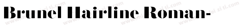Brunel Hairline Roman字体转换